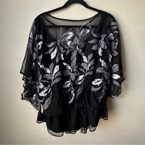 Dressbarn Women’s Floral Embroidered Blouse Size 18 Top